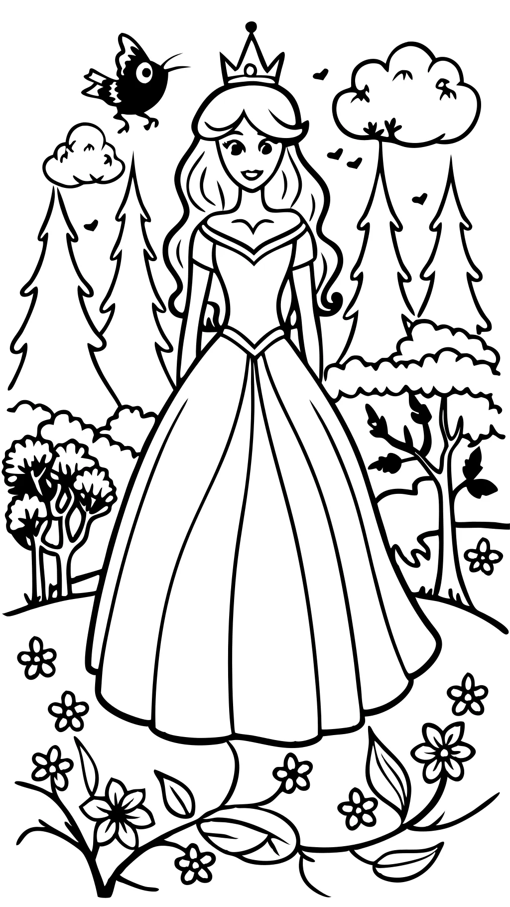 disney aurora coloring pages